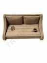 Double Ring Display Stand C/Sofa Shape-Yellow Linen