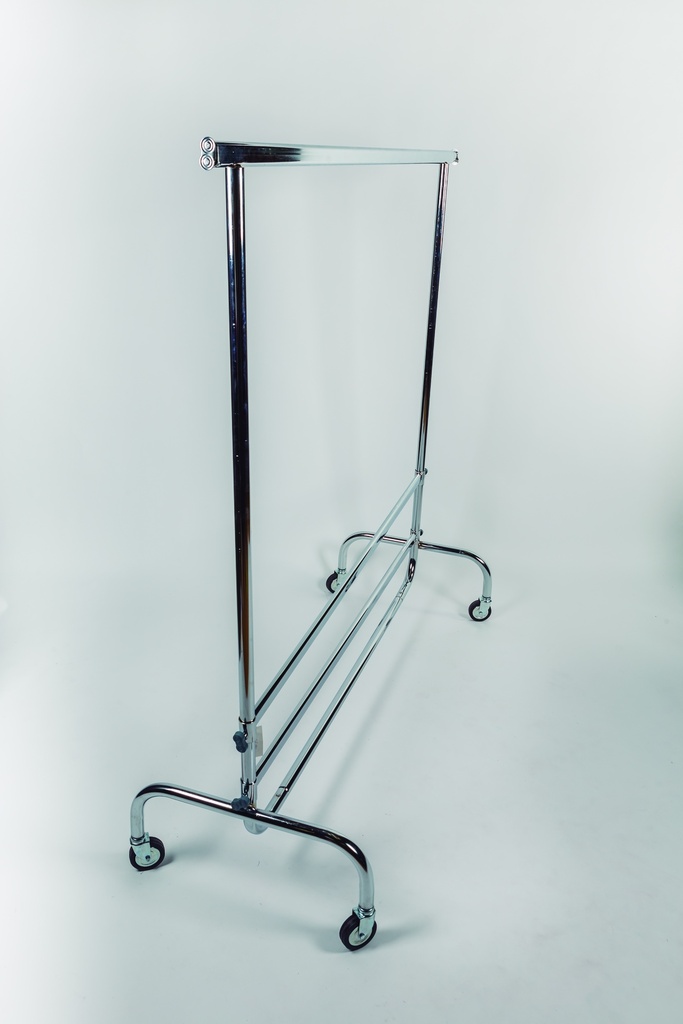 Folding coat rack with wheels 150x50x160 cm chrome