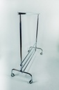 Folding coat rack with wheels 150x50x160 cm chrome