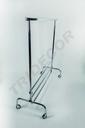 Porte-manteau pliable avec roulettes 150x50x160 cm chrome