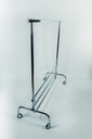 Porte-manteau pliable avec roulettes 150x50x160 cm chrome