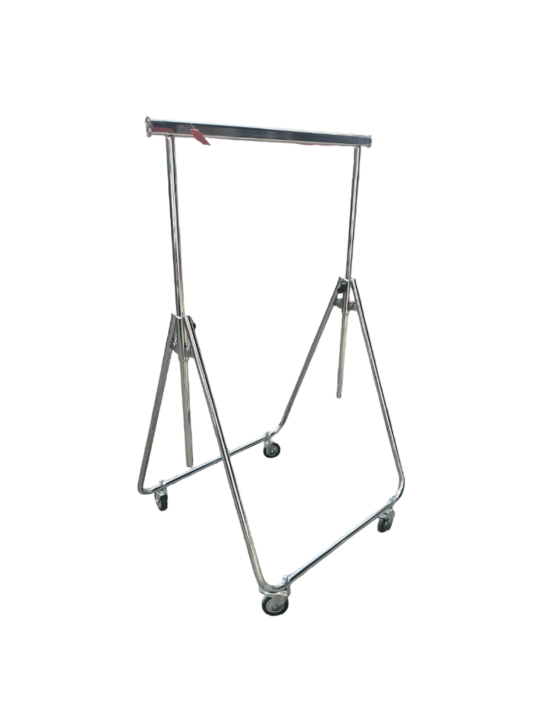 Perchero Con Ruedas Plegable Regulable Cromado 86X69X65/170cm