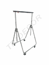 Porte-manteau pliant réglable chromé avec roulettes 150X50X200cm