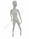 Maniquí De Mujer Blanco Mate Con Rostro