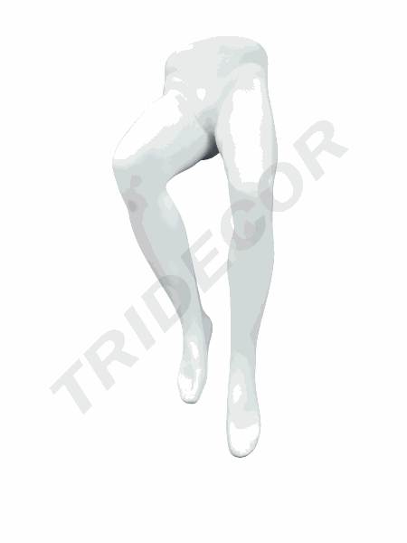 Men's Legs Display for Matte White Pants