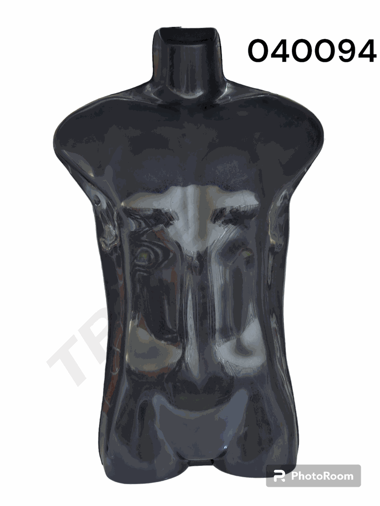 Silhouette Man Half Body Black Color