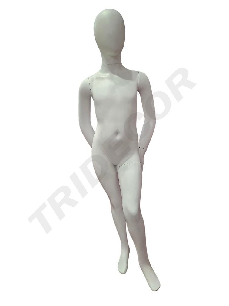 Mannequin Girl Round Head Matte White