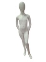 Mannequin Girl Round Head Matte White