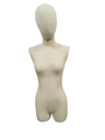 Busto Mujer Tela de Lino Con Cabeza Sin Brazo Y Sin Base