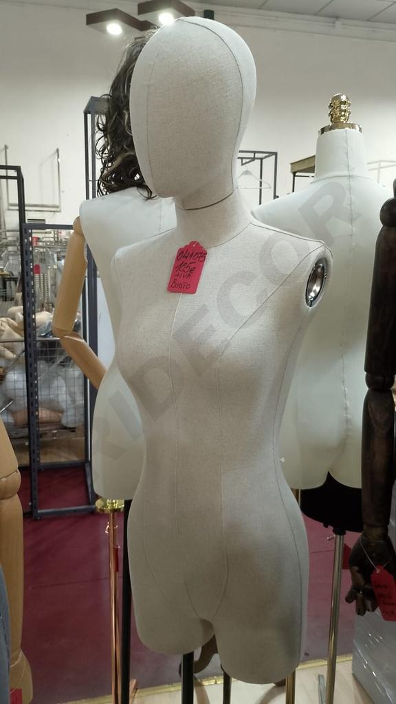 包布女模 不配底盘手臂 Busto Mujer Tela Lino Con Cabeza Sin Brazo Sin Base