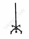 Base de Metal Mate Base Negra Con Ruedas