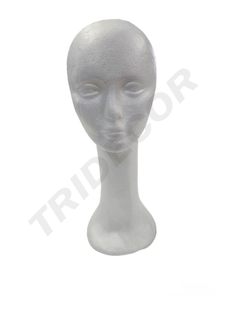 白色泡沫高女头 Cabeza de Mujer Porexpan Blanco