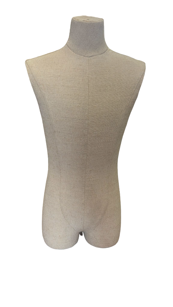 Mannequin en tissu de lin jaune sans tête ni bras