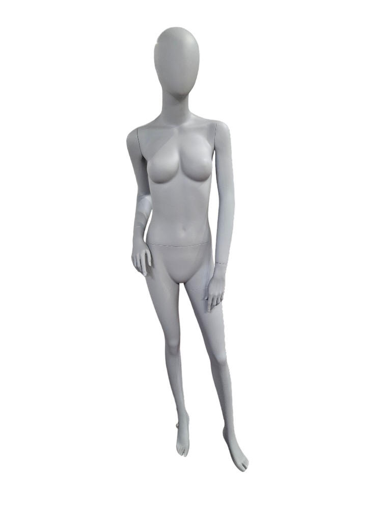 Maniquí Mujer Con Rostro Color Gris