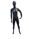 Female Sports Mannequin With Matte Black Head