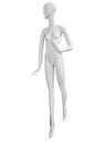 Mannequin femme Blanc mat Socle acier inoxydable