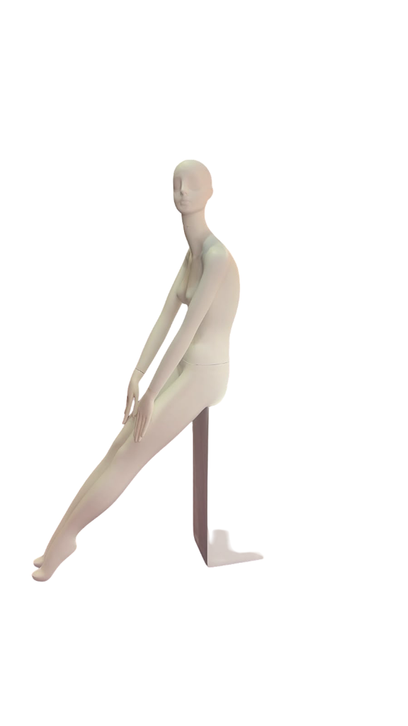 Maniquí Mujer Sentado Blanco Mate