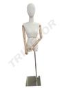 包布女模银色底座 Busto Mujer Lino Base Cromado Brazo Claro