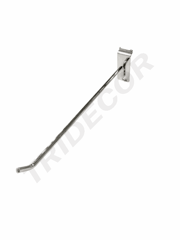 电镀细槽铝板钩 Gancho Cromado para la lama Estrecha de Aluminio 25cm 200 /caja