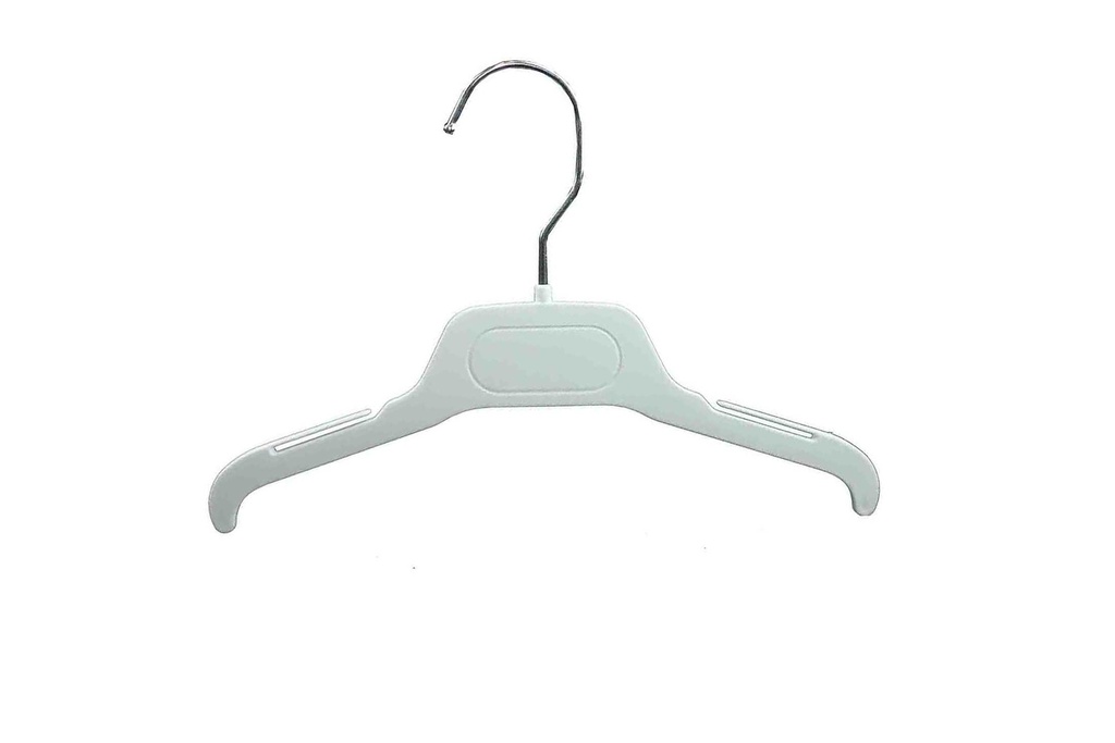 Percha Infantil de Plástico Blanco 24Cm 10Und