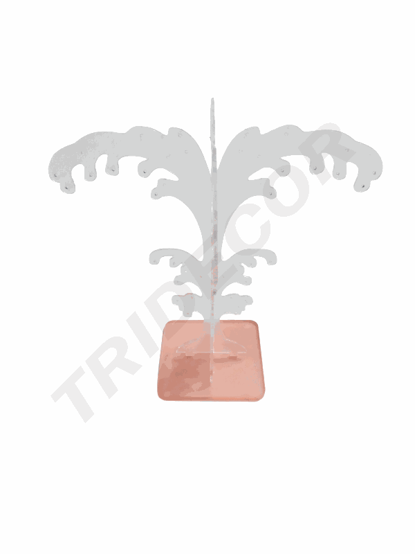小浪花树雕刻耳钉架透明Palmera Acrílica Transparente Pequena