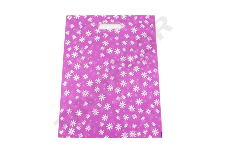 Plastic Bags with Reinforced Handles 35X45cm Daisies 100/Pk