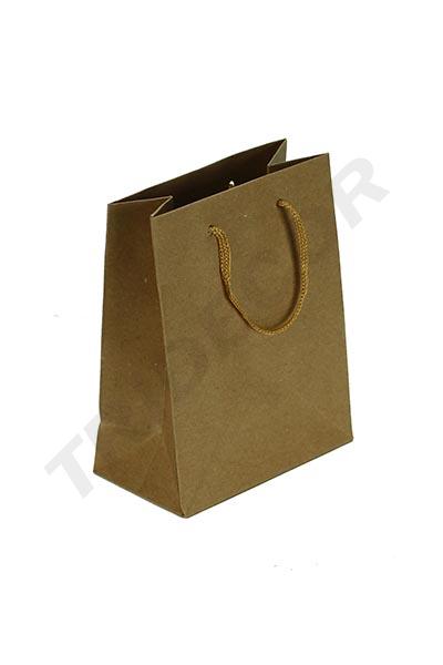 Bolsas De Papel Kraft Asa Cordón 35X25X9 Cm 12 Unidades