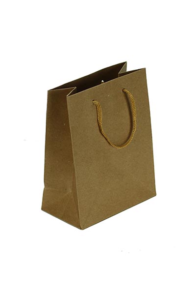 Kraft Paper Bags 35X25X9cm Drawstring Handle 12 units