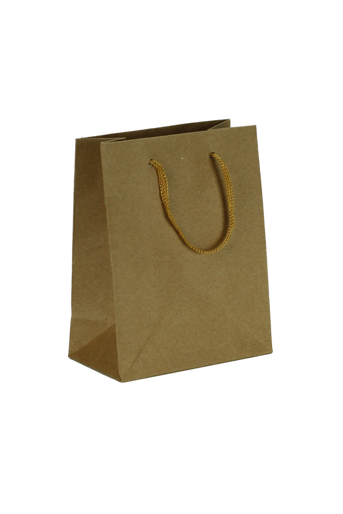 Kraft Paper Bags 35X25X9cm Drawstring Handle 12 units