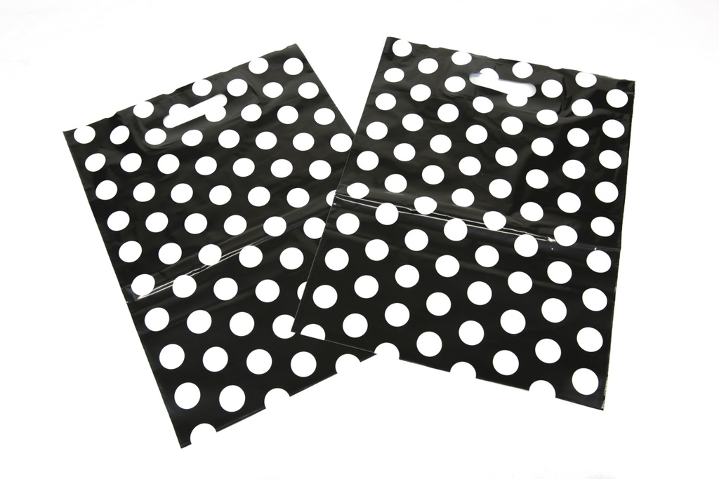 Polka Dots 35X45cm Die Cut Handle Bags 100 units