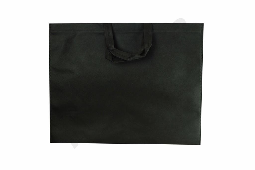 Bolsa de Tela 100G con Asa Larga, Color Negro, 50X40+12cm, 25 unidades/Paquete, 16 unidades/caja