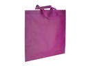 Borsa in tessuto da 100g con manico lungo, colore fucsia, 50X40+12cm, 25 unità/pacco, 16 unità/scatola