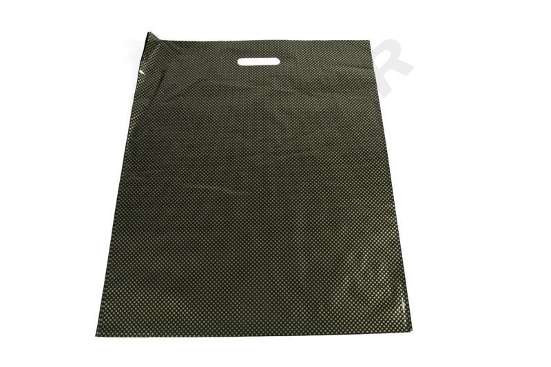 Plastic Bag with Die-Cut Handle 50x60cm Gold Dot 100 /Pk