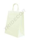 Borse di carta Manico Riccio 22X10X29cm Bianco 25 unità