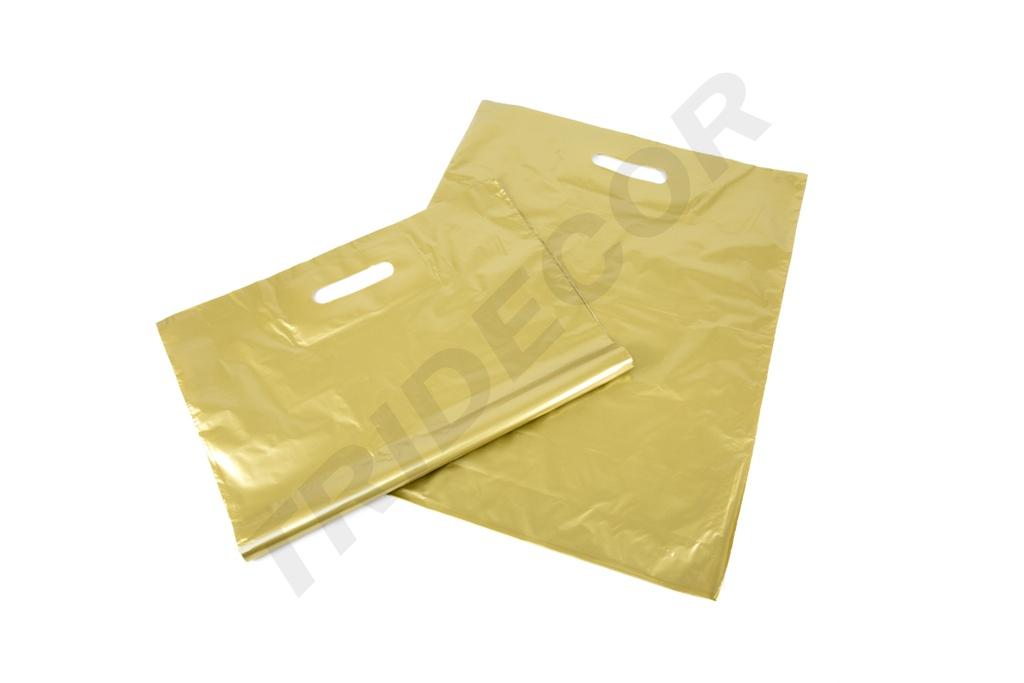 Bolsa De Plástico 25X35Cm Oro 100 Paquetes/Paquete 20 Paquetes/Caja