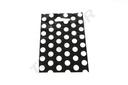 Bolsa de Plástico Asa Troquelada 25X35cm Punto Blanco100 /Pq 10Pq/caja 