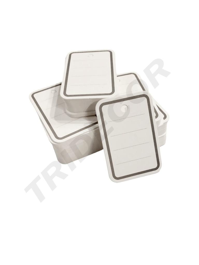 Weiße gestanzte Etiketten, 3 x 4,5 cm, 500 Stück/Packung