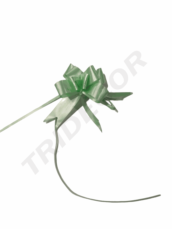 Wide Green Bow Plain Color