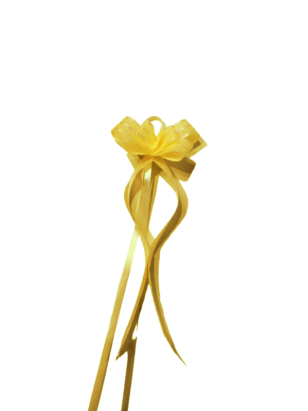 Fine Yellow Ribbon with Stripes