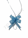 Thin Light Blue Bow with Stripes