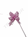 Lazo Rosa Medio Fino Con Rallas