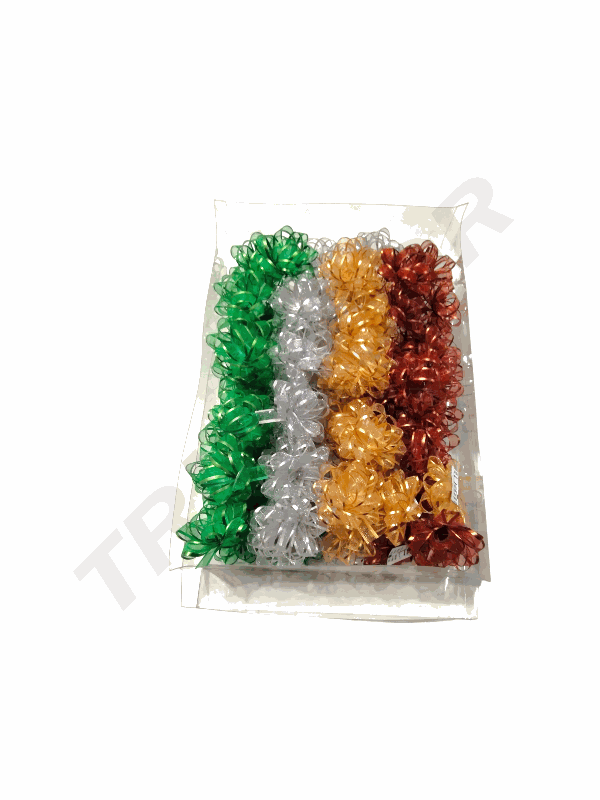 2寸无纺布星星花 Estrella Textil Plata Verde Amarillo Azul Rojo Morado 