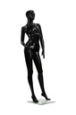 Mannequin féminin noir brillant avec caractéristiques