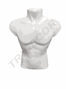Bust de bărbat jumătate de corp alb strălucitor