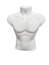 Half Body Man Bust Gloss White