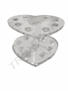 亚克力桃心眉笔展示架Expositor Acrilico Para Pluma De Maquillaje Forma De Corazón