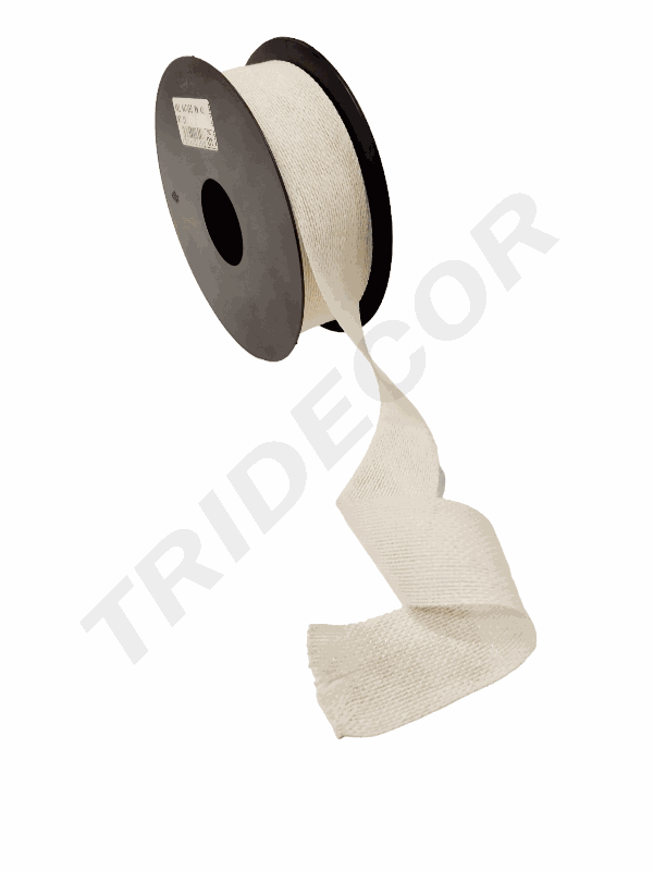 Rollo Cinta Tela  Color Natural 40mm 20mt