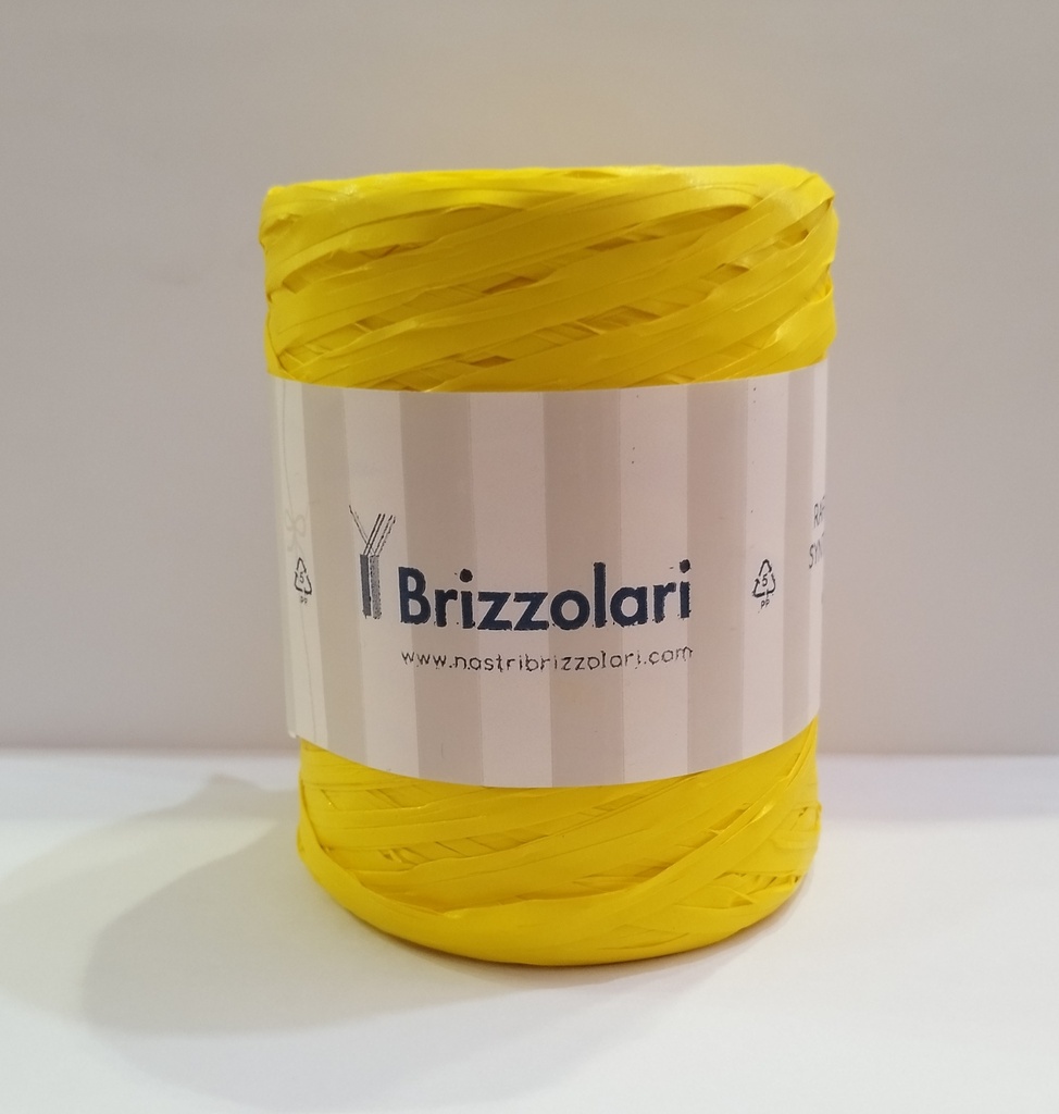 Yellow Raffia Ribbon Roll 5 mm 200 meters