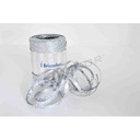 Rouleau de ruban de raphia argenté avec étoiles 5Mmx200M 68244 Col04