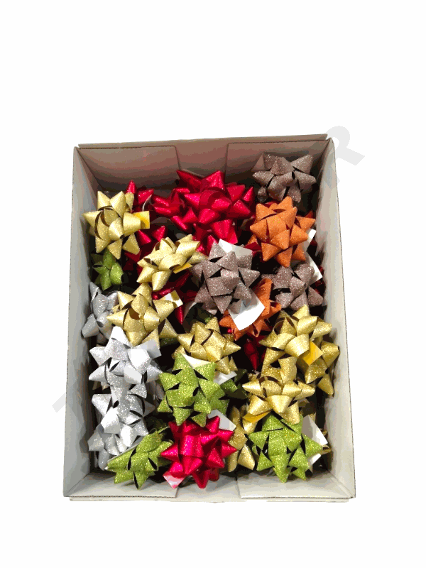 Adhesive Stars Various Colors with Glitter 15mm/50pcs 31245/68245